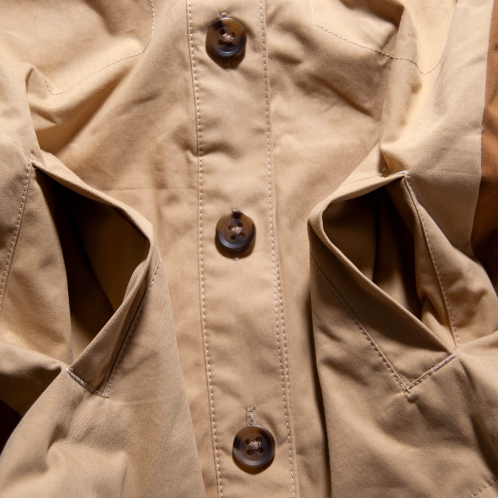 Cabi XS Women Tan #4301 Cotton Button Down Mason Jacket Collared Utility X Small - Picture 8 of 14